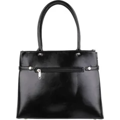 Torebka damska shopper na ramię miejski pojemny BLACK