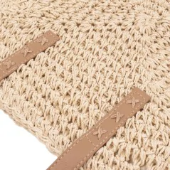 Torebka plażowa słomiana pojemna słomkowa BEIGE