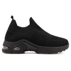 Sneaksersy buty sportowe damskie do biegania wsuwane czarne 3 Vayo