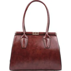 Torebka damska shopper na ramię miejski pojemny BROWN