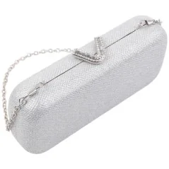 Kopertówki damskie wizytowe pojemne eleganckie SILVER