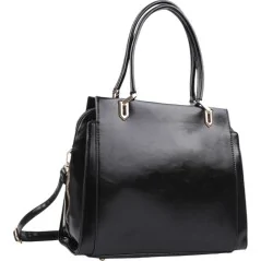 Torebka damska shopper na ramię miejski pojemny BLACK