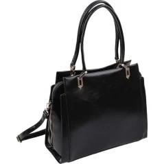 Torebka damska shopper na ramię miejski pojemny BLACK
