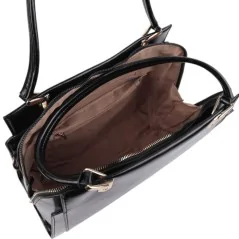 Torebka damska shopper na ramię miejski pojemny BLACK