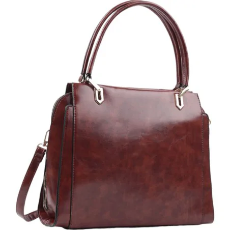 Torebka damska shopper na ramię miejski pojemny BROWN