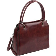 Torebka damska shopper na ramię miejski pojemny BROWN
