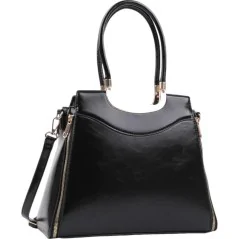 Torebka damska shopper na ramię miejski pojemny BLACK