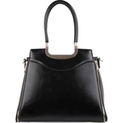Torebka damska shopper na ramię miejski pojemny BLACK
