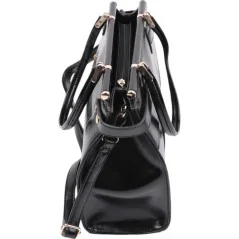 Torebka damska shopper na ramię miejski pojemny BLACK