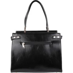 Torebka damska shopper na ramię miejski pojemny BLACK