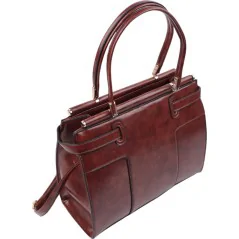 Torebka damska shopper na ramię miejski pojemny BROWN