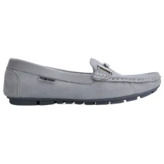 Mokasyny jasno szare buty damskie 2 Paris