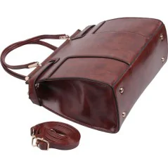 Torebka damska shopper na ramię miejski pojemny BROWN