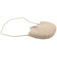 Torebka plażowa słomiana pojemna słomkowa BEIGE