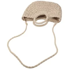 Torebka plażowa słomiana pojemna słomkowa BEIGE