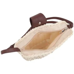 Torebka plażowa słomiana pojemna słomkowa BEIGE