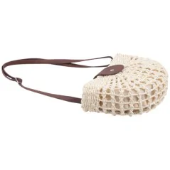 Torebka plażowa słomiana pojemna słomkowa BEIGE