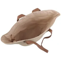 Torebka plażowa słomiana pojemna słomkowa BEIGE