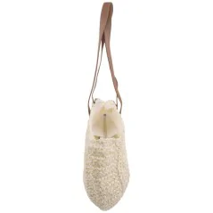 Torebka plażowa słomiana pojemna słomkowa BEIGE