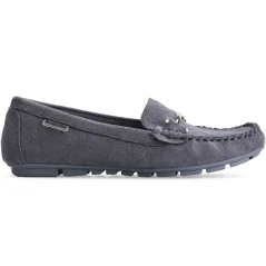 Mokasyny buty damskie ciemno szare 2 Sylvestre