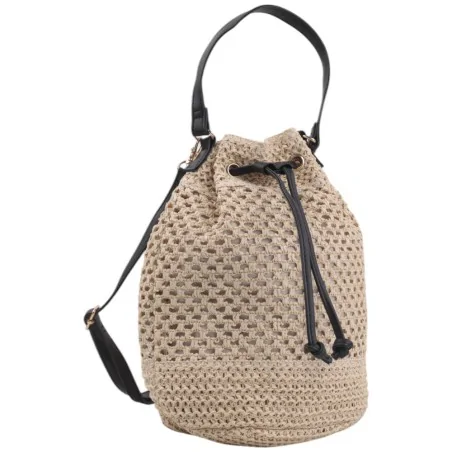 Torebka plażowa słomiana pojemna słomkowa BEIGE