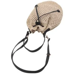 Torebka plażowa słomiana pojemna słomkowa BEIGE
