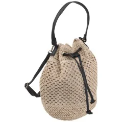 Torebka plażowa słomiana pojemna słomkowa BEIGE