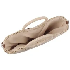 Torebka plażowa słomiana pojemna słomkowa BEIGE