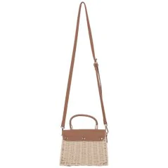 Torebka plażowa słomiana pojemna słomkowa BEIGE