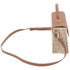 Torebka plażowa słomiana pojemna słomkowa BEIGE