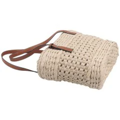 Torebka plażowa słomiana pojemna słomkowa BEIGE