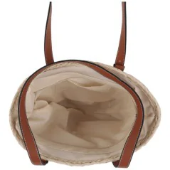 Torebka plażowa słomiana pojemna słomkowa BEIGE