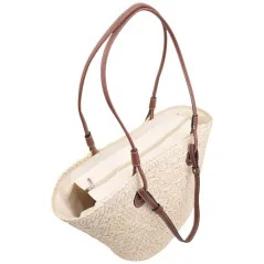 Torebka plażowa słomiana pojemna słomkowa BEIGE