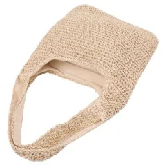 Torebka plażowa słomiana pojemna słomkowa BEIGE