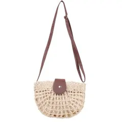 Torebka plażowa słomiana pojemna słomkowa BEIGE