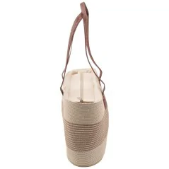 Torebka plażowa słomiana pojemna słomkowa BEIGE