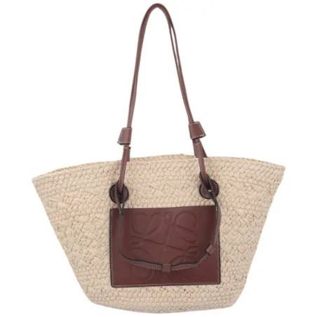 Torebka plażowa słomiana pojemna słomkowa BEIGE