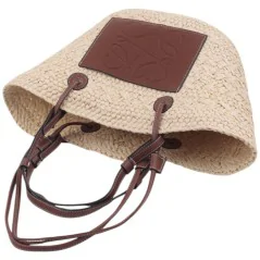 Torebka plażowa słomiana pojemna słomkowa BEIGE