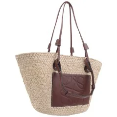 Torebka plażowa słomiana pojemna słomkowa BEIGE