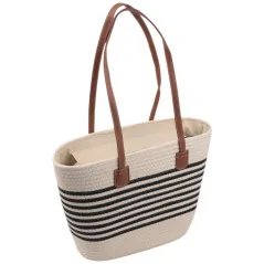 Torebka plażowa słomiana pojemna słomkowa BEIGE