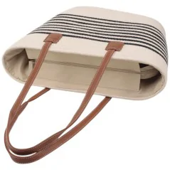 Torebka plażowa słomiana pojemna słomkowa BEIGE