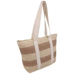 Torebka damska shopper na ramię słomiana