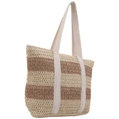 Torebka damska shopper na ramię słomiana