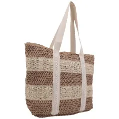 Torebka damska shopper na ramię słomiana