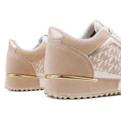 Sneakersy BUTY SPORTOWE DAMSKIE LEKKIE biało beżowe 4 Eurico
