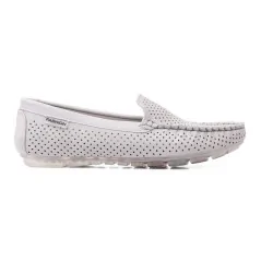 Mokasyny srebrne buty damskie 2 Schuster