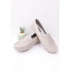 Mokasyny beżowe buty damskie 3 Schuster