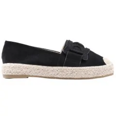 Espadryle damskie półbuty wsuwane platforma czarne 1 Jocelynn
