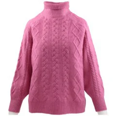 SWETER DAMSKI ELEGANCKI CIEPŁY DAMSKIE SWETRY DŁUGI RĘKAW PEACH