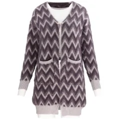 SWETER DAMSKI ELEGANCKI CIEPŁY DAMSKIE SWETRY DŁUGI RĘKAW D.PURPLE